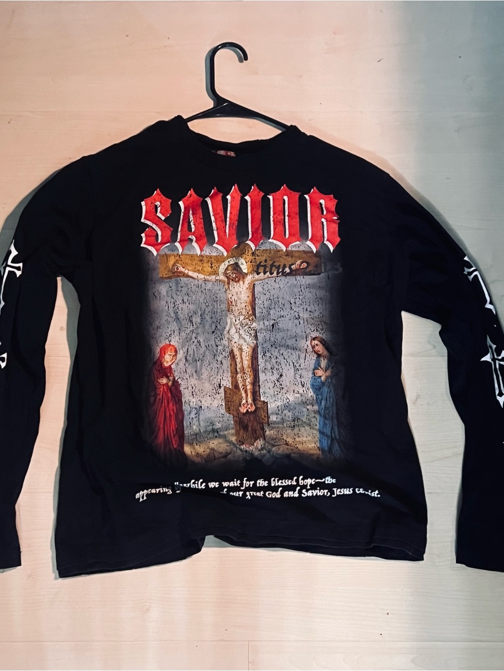 Savior Christian Graphic Long Sleeve vintage tee